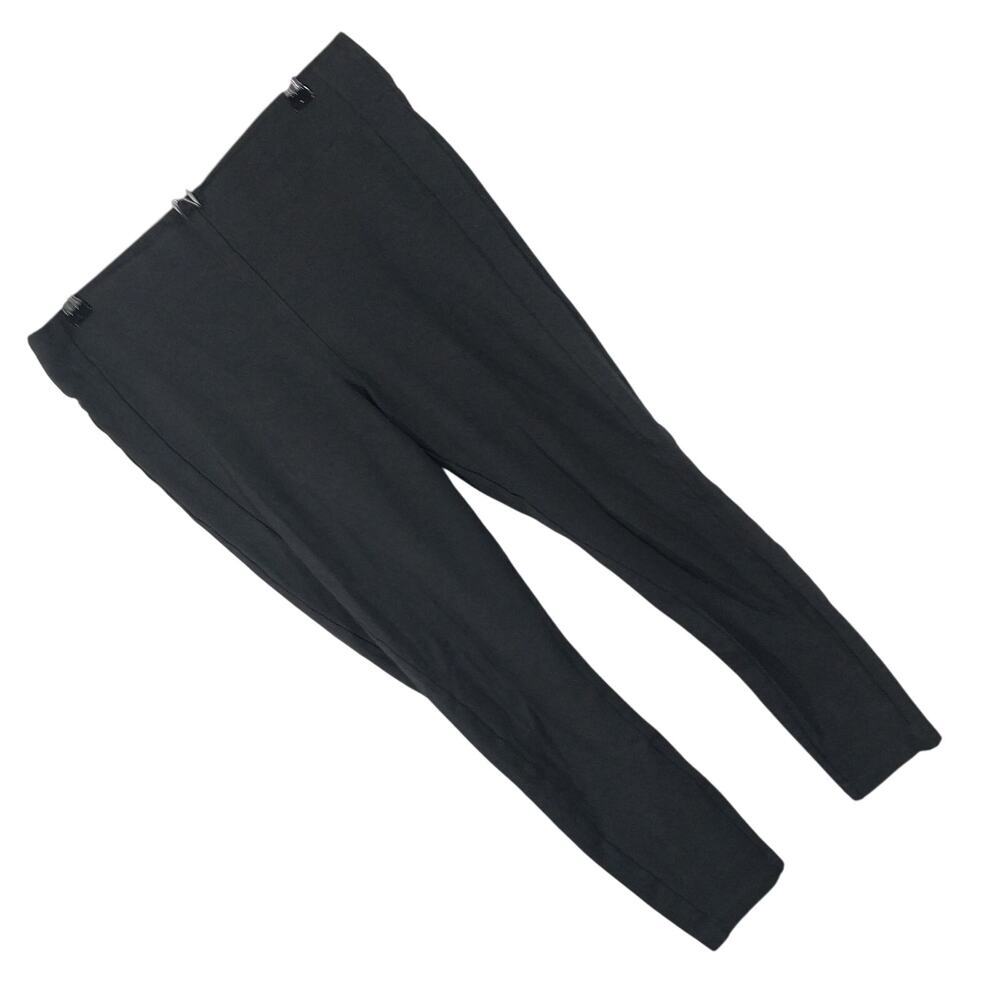 LOFT! DEEP STORMY GRAY SPANDEX WIDE WAISTBAND, SIDE STRIPE LEGGINGS! SZ L